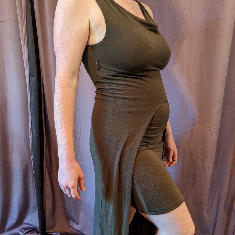 YGGDRAZIL olive green viking dress toonzshop pagan forest fairy NEW